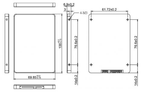 SSD SATA-6G 2,5/CIS-2SM350TLD256GW  3